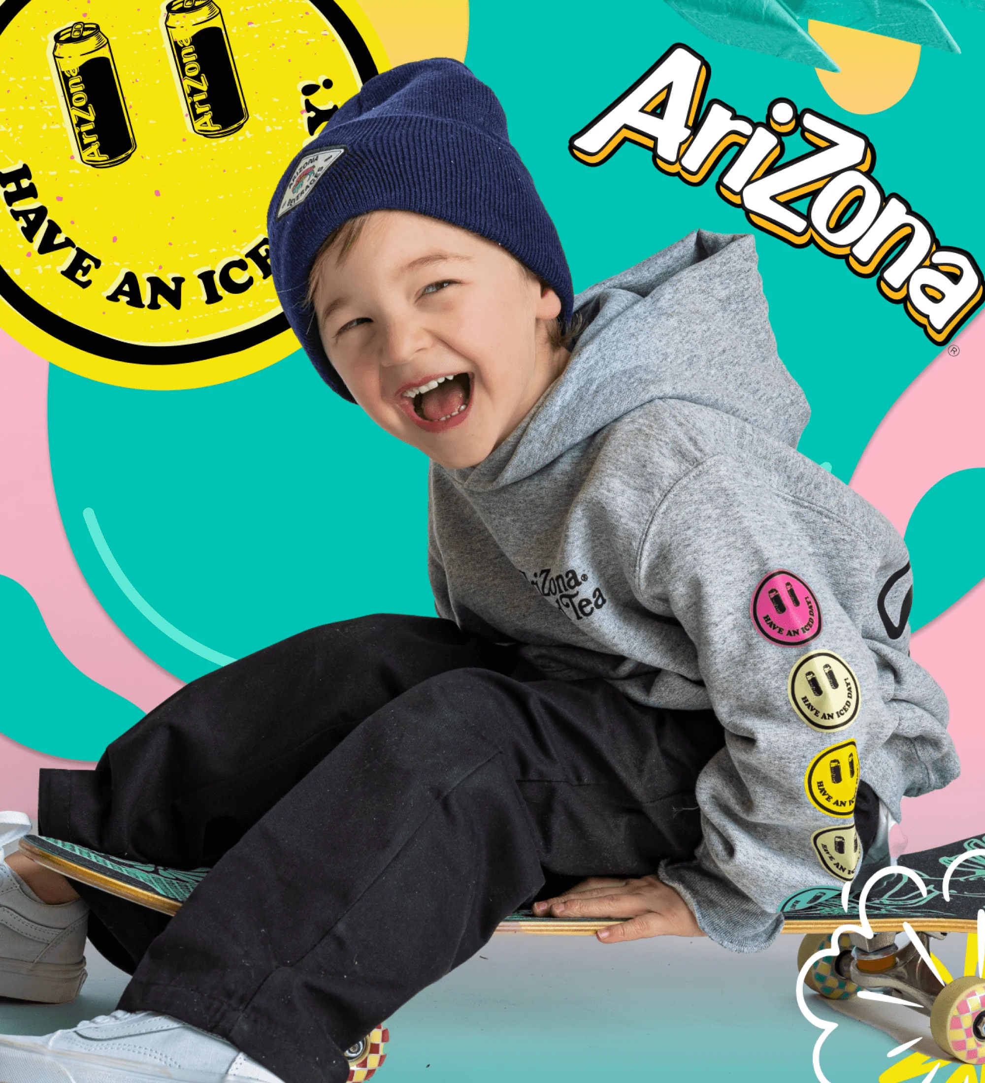 Gray Have an Iced Day Cotton-Blend Hoodie | Youth - Image 3