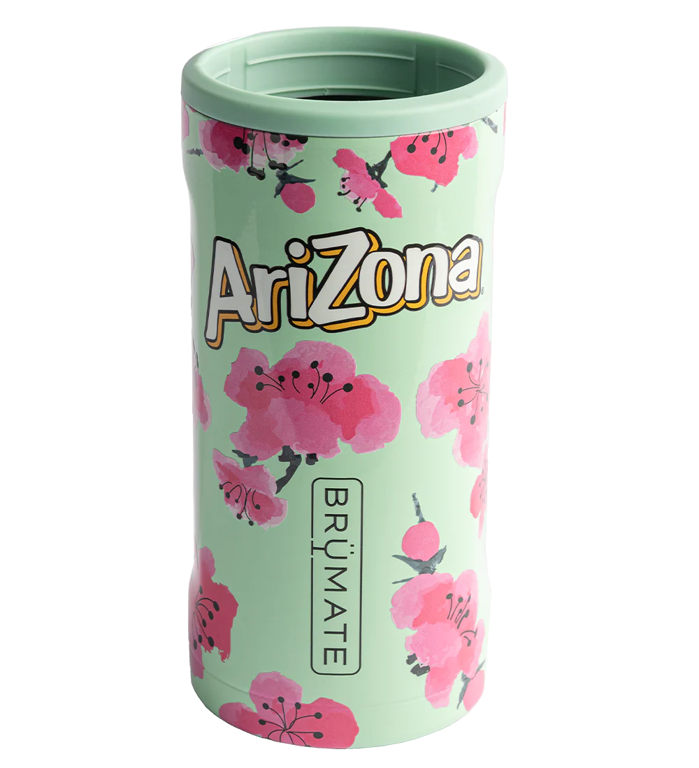 Teal & Pink Cherry Blossom Stainless Steel Can Sleeve - Image 3