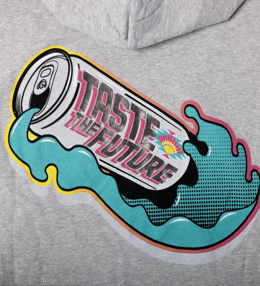 Heather Gray Taste the Future Cotton Hoodie - Image 3